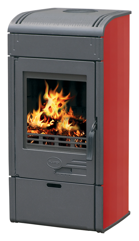 Liatinové krbové kachle Plamen VESTA červená