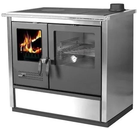 Teplovodný sporák na tuhé palivo NORTH EKO hydro inox pravý