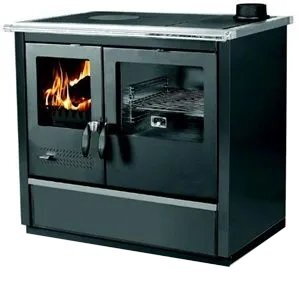 Teplovodný sporák na tuhé palivo NORTH EKO hydro čierny pravý