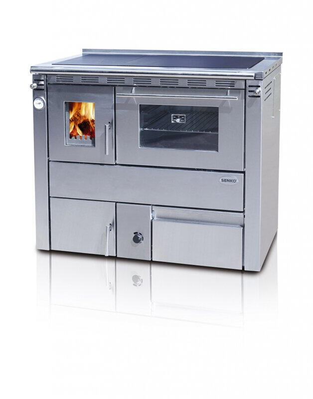 Teplovodný sporák s výmenníkom Senko C-25 inox mat
