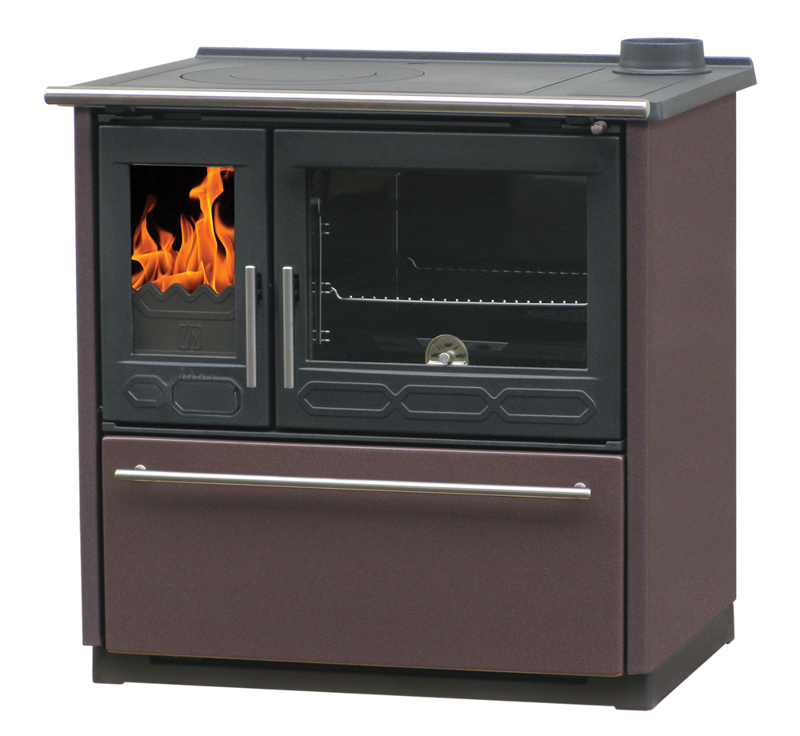 Teplovodný sporák na drevo  PLAMEN Termo Glas