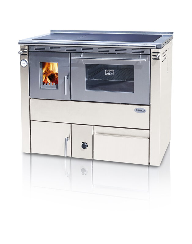 Teplovodný sporák s výmenníkom Senko C-25 krémový