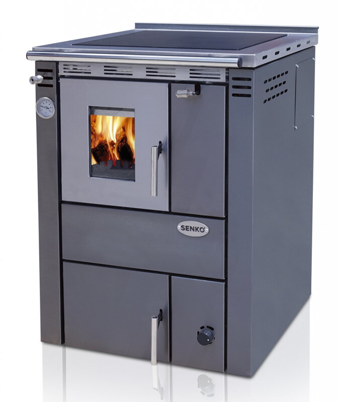 Teplovodný sporák na drevo Senko C-20 antracit