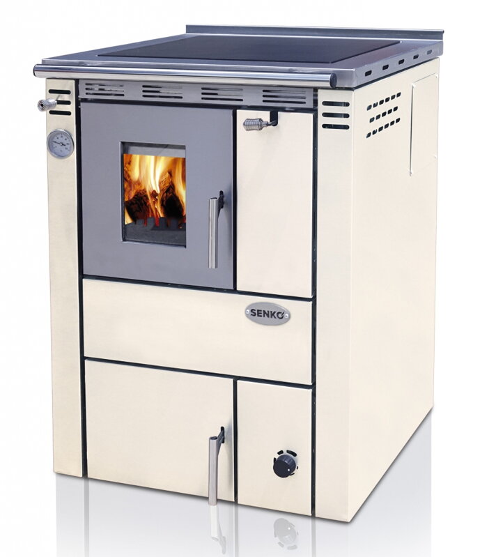 Tteplovodný sporák na drevo Senko C-20 kapučíno